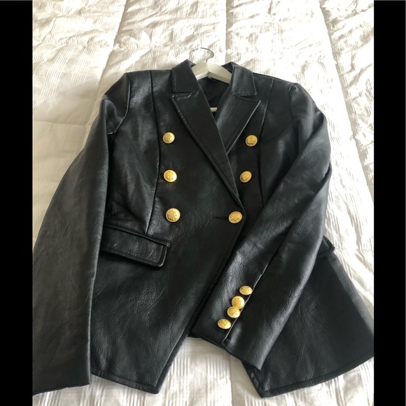 ๐ New Missguided Faux Leather Jacket with Stunning Design & Buttons ๐ - Picture 2 of 10